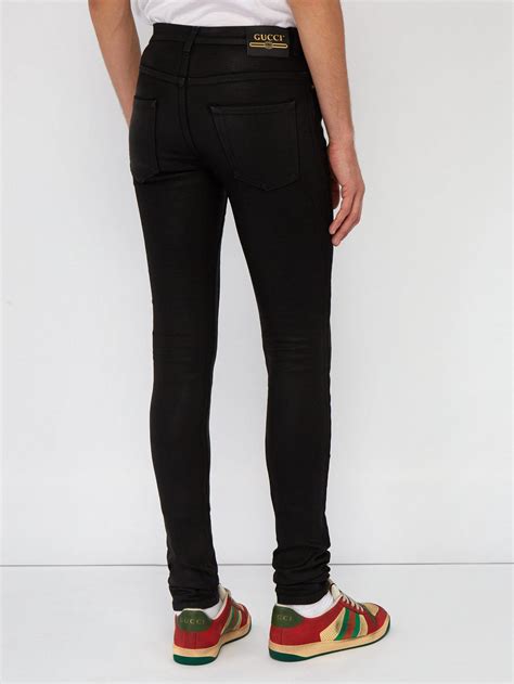 gucci black jeans mens|gucci men's skinny jeans.